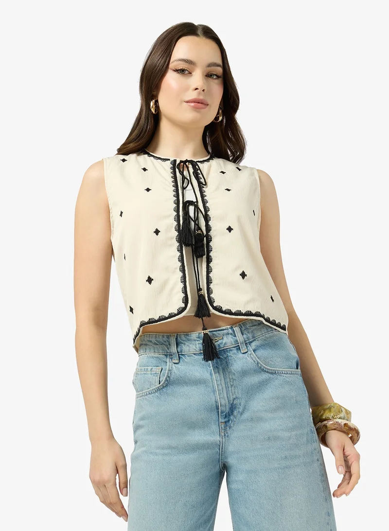 Ginger Boho Embroidered Vest Top